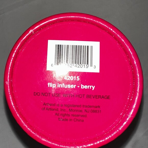 Artland Flip Infuser 20oz Glass Water Bottle Fruit Infuser Berry Pink-I017 - Picture 3 of 7